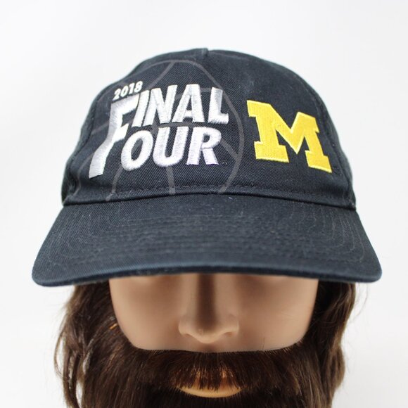 Jordan Michigan Wolverines Hat Adult Strapback Black 2018 Final Four Adjustable - Picture 3 of 15